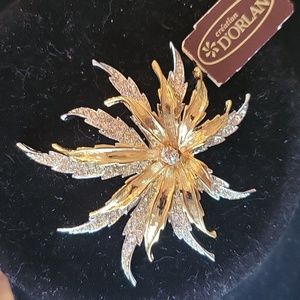 Vintage D'Orlan Floral Burst Brooch